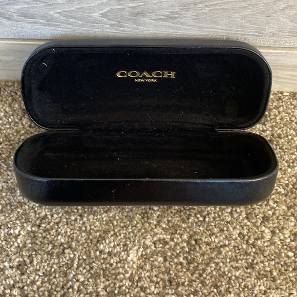 Coach Eyeglass Sunglass Hard Clamshell Case Black Velvet Interior Standard Size - Picture 4 of 6
